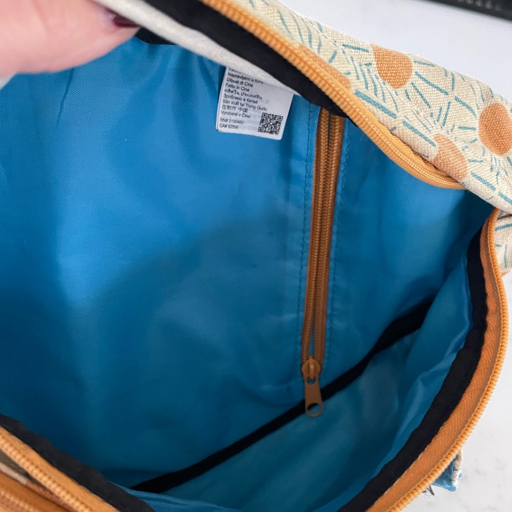 KAVU Sunburst Pattern Canvas Waist Bag in Beige and Tan - Picture 3 of 3